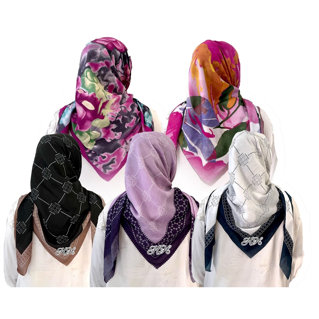 JILBAB SEGIEMPAT VOAL MOTIF LUNA MAYA KEYZ HIJAB KH0025