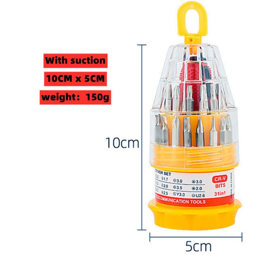 [Elegan] 31in1 Obeng Set Mini Presisi Torx Bits Alat Pemeliharaan Hex Handle Screw Driver Set