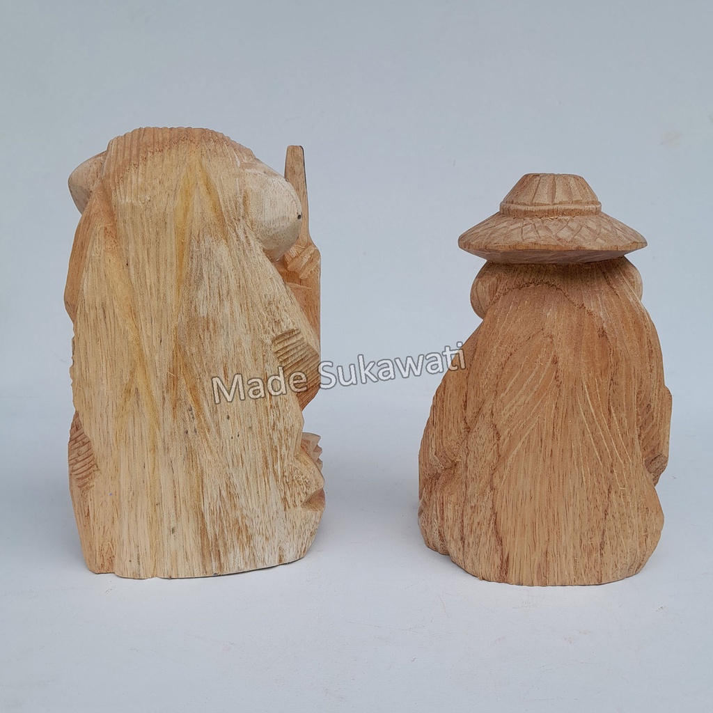 Patung Kayu monyet kera Kerajinan handmade Bali