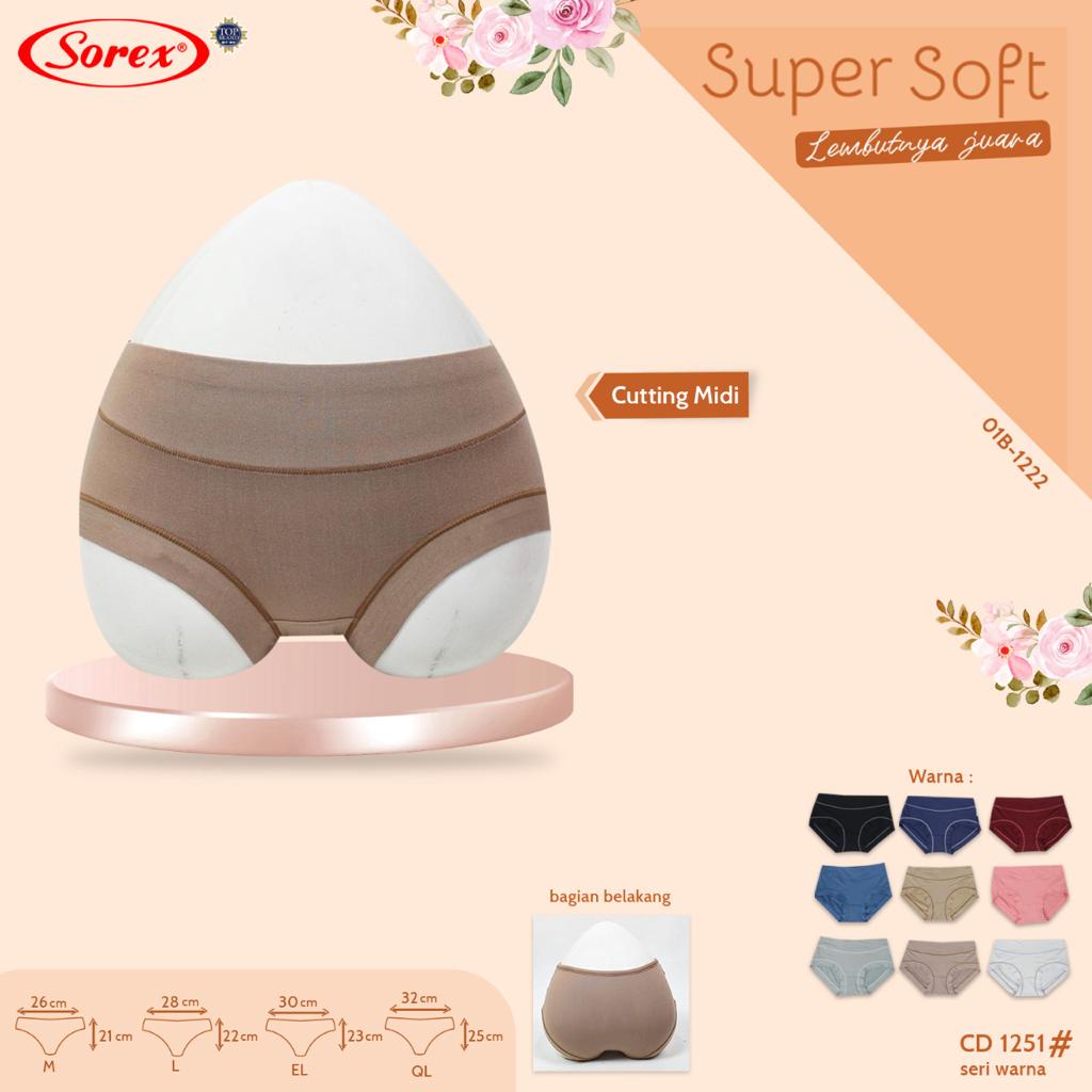 Sorex Celana Dalam M L EL QL Celana Dalam Basic Wanita Dewasa Super Soft 1251 / 0839 / 1238 / 1239 / 15232 / 1265 / 1264 cbks