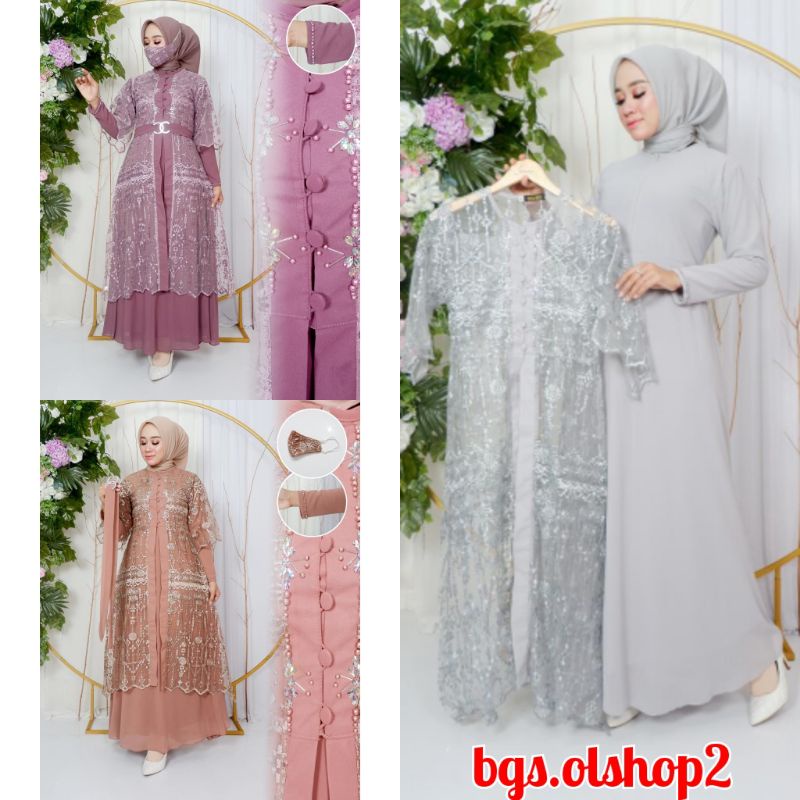 Gamis Tile Adeena / Adeena Dress / Gamis Tile / Gamis Tile Outer / Gamis Tile Mutiara / Gamis Tile Modern / Gamis Tile Payet / Gamis Tile Cardigan / Gamis Tile Lepas Pasang / Gamis Pesta / Gamis Wisuda / Gamis Tile Kebaya / Gamis