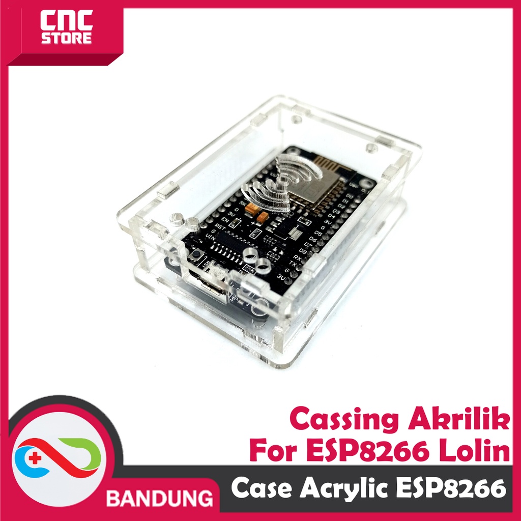 CASE ACRYLIC AKRILIK FOR ESP8288 NODEMCU LOLIN