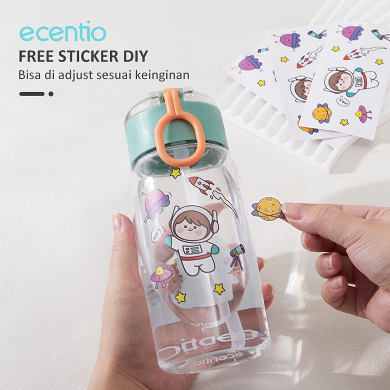 ecentio Botol Minum bayi Anak Portable Berbahan Plastik 450m/500ml BPA Free Botol Air