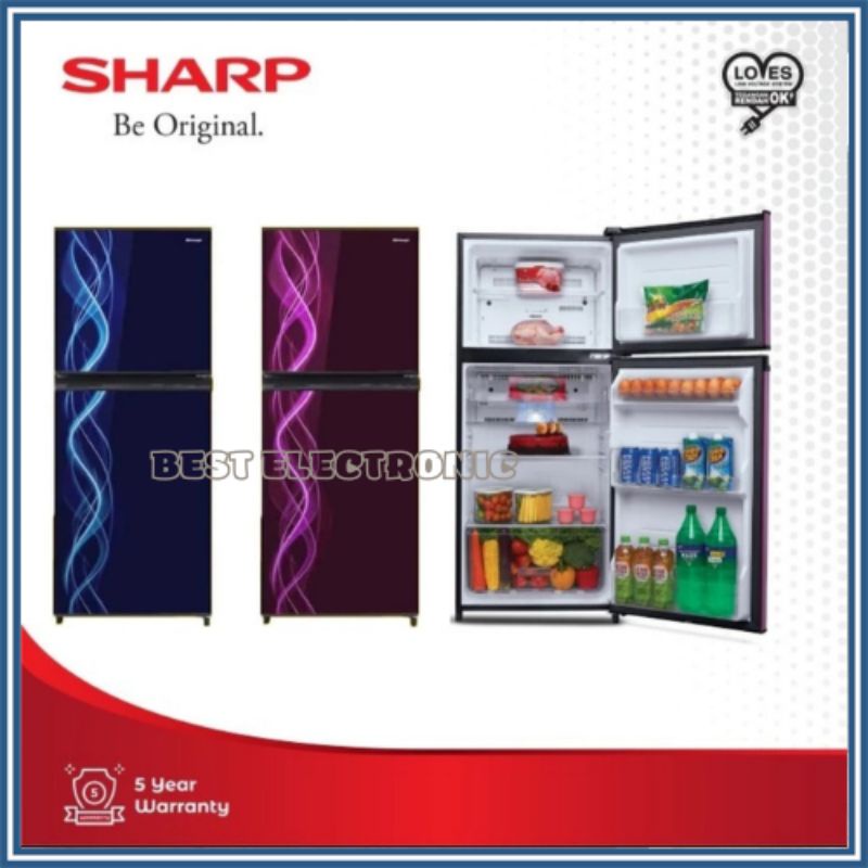 KULKAS SHARP SJ 197 ND / LEMARI ES 2 PINTU SJ 197ND