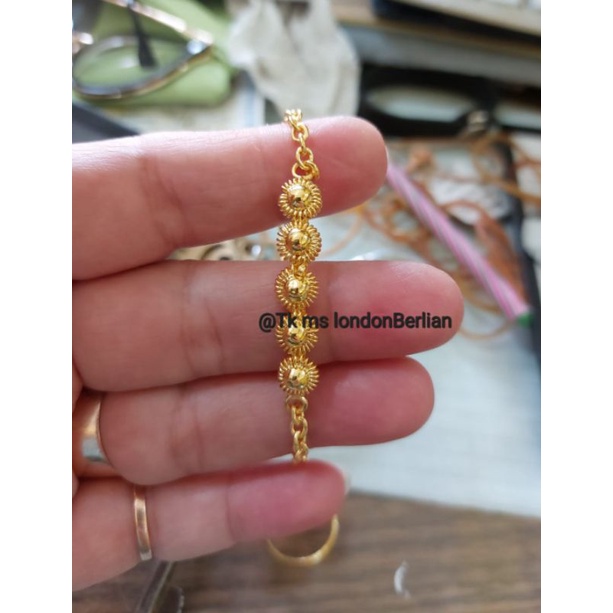 Gelang Rante Matahari 10gr Emas 24K Mas LM 999,9%.