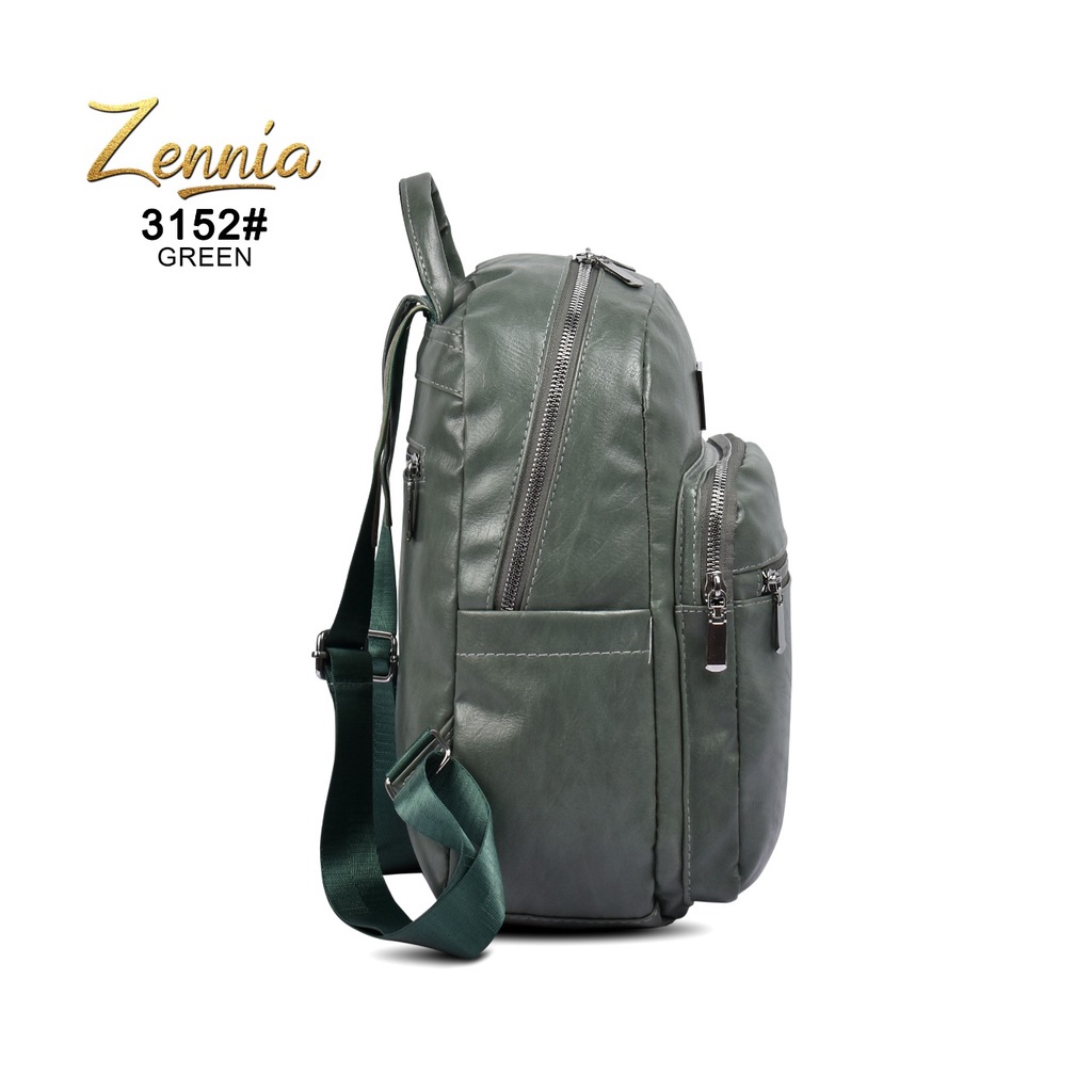 Tas Ransel Wanita Backpack Tas Kulit Zennia 3152 Tas Punggung Tas Laptop Tas Sekolah Kuliah