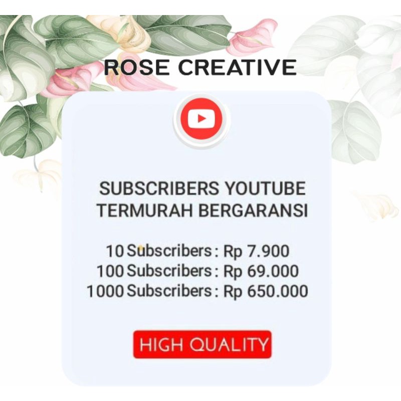 TERMURAH SUBSCRIBERS YOUTUBE