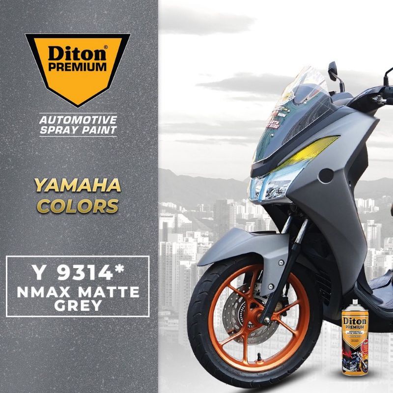 Pilok Pilox Cat Semprot Diton Premium 9314 Abu Abu Doff Dop Nmax Matte Grey 400cc Tahan Bensin Cepat Kering