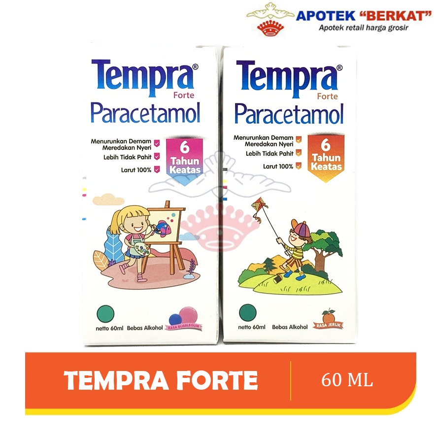 Tempra Forte Bubble Gum / Jeruk 60ml / Demam Anak