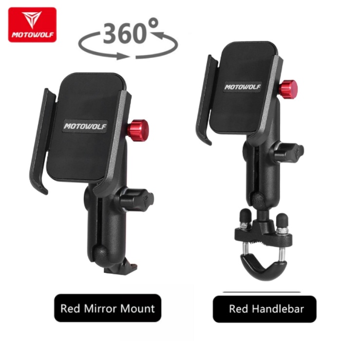 HP Holder Motor Motowolf v3 Holder Besi HP Spion Stang Almunium Alloy