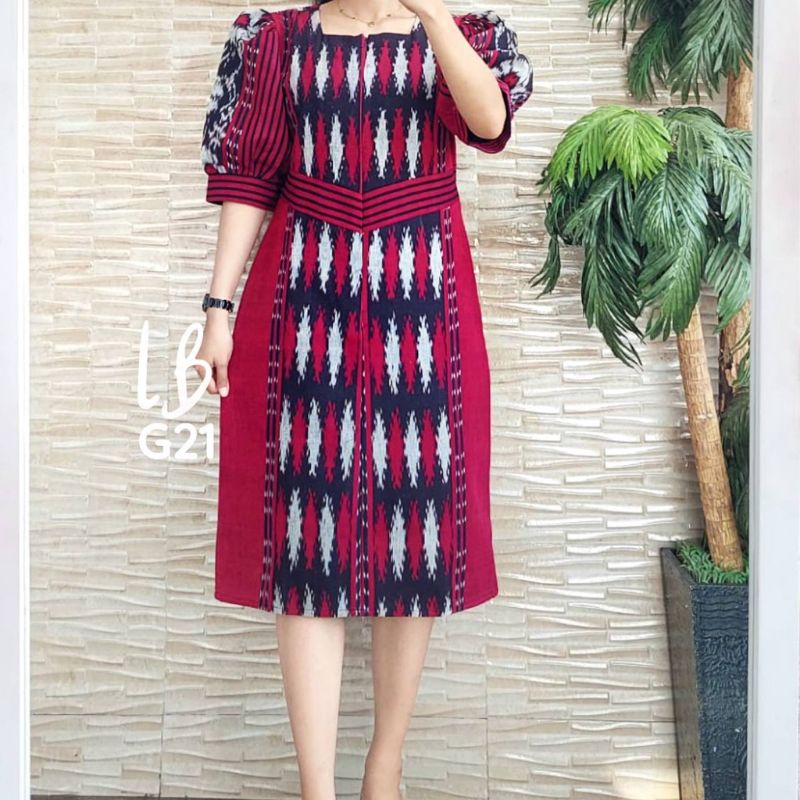 GAUN DRESS PESTA ETNIK KEKINIAN COUPLE SET