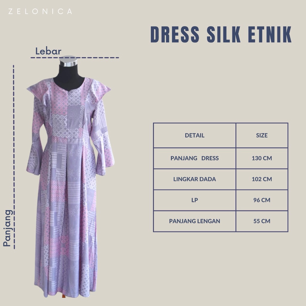 Zelonica BUY 1 GET 1 DRESS SILK MEWAH ETNIK