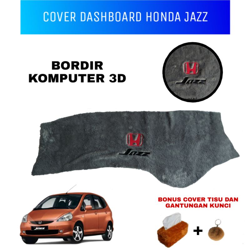 Cover alas karpet pelindung dashboard mobil honda JAZZ gd3 2004-2007 bulu bordir custom nama