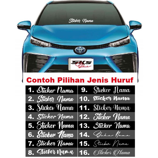 STIKER NAMA BUAT MOBIL CUTTING STIKER UNTUK KACA MOBIL DAN BODI MOBIL CUSTOM