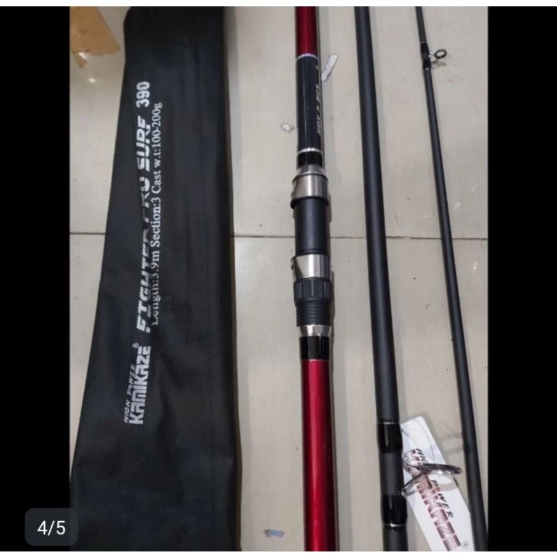 joran sambung III kamikaze pro fighter 390 420 450 cm surf sambung 3