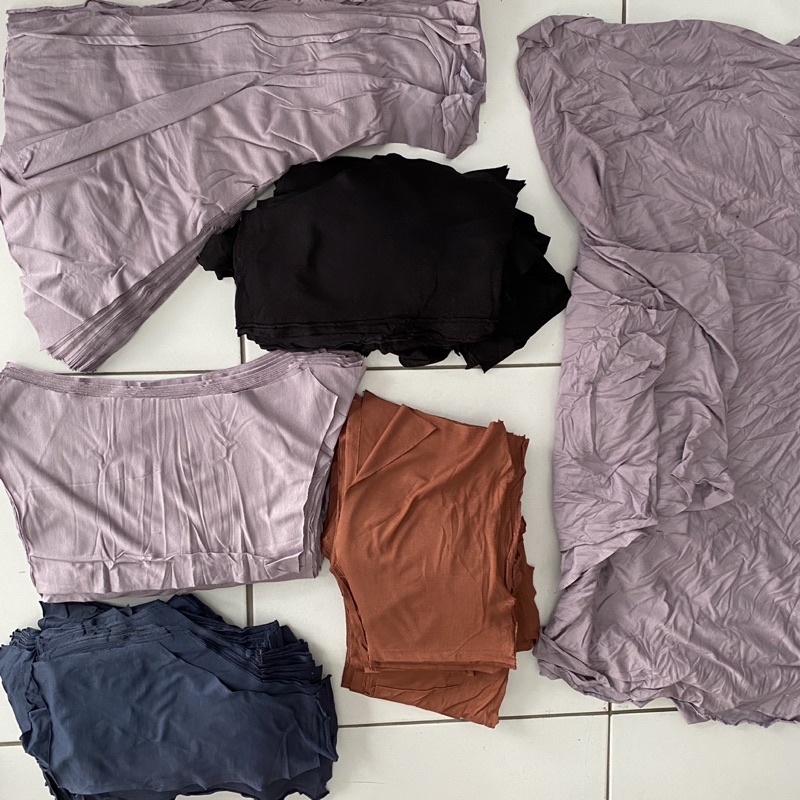 Bahan Kaos Viscose Spandek , Kain Perca Sisa Potongan Murah Kiloan