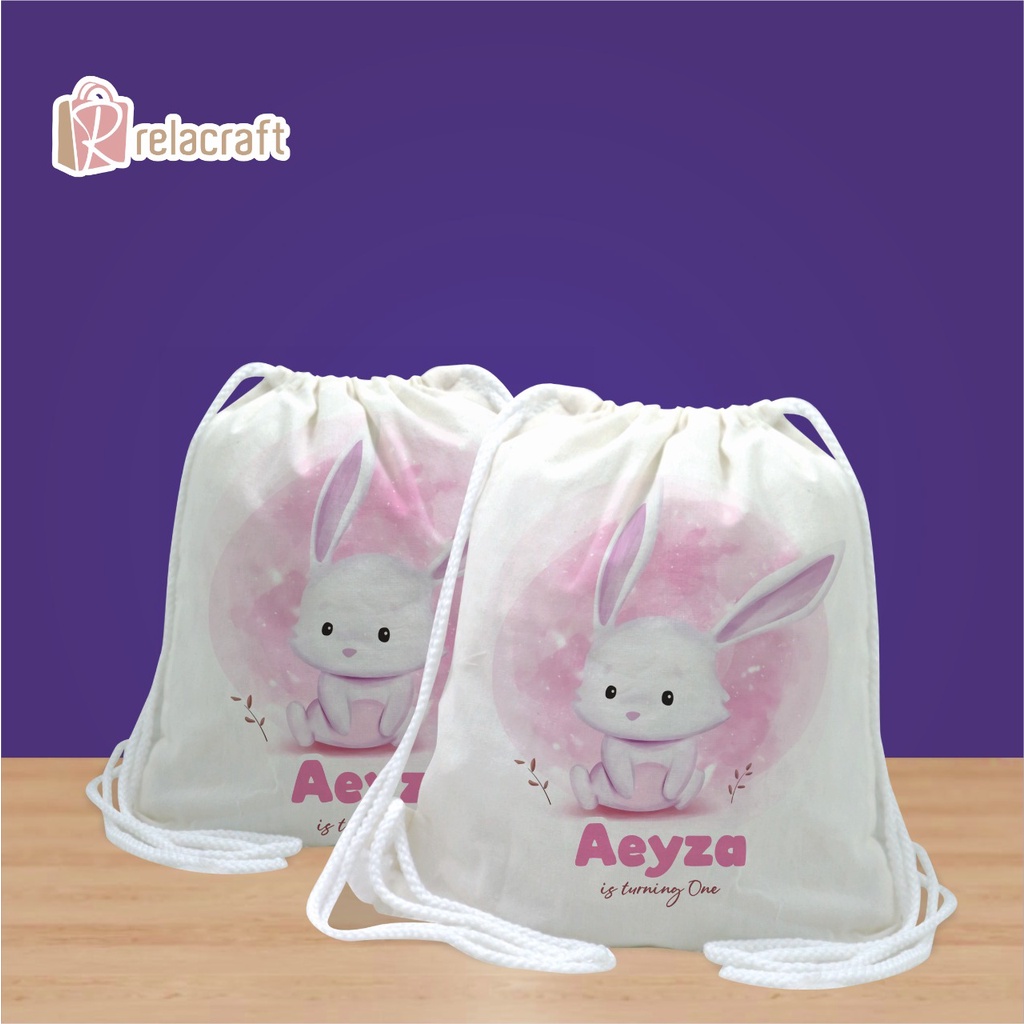 TEMA RABBIT/KARTUN KELINCI/HAMPERS/SOUVENIR TAS ANAK/RANSEL/GENDONG ULANG TAHUN