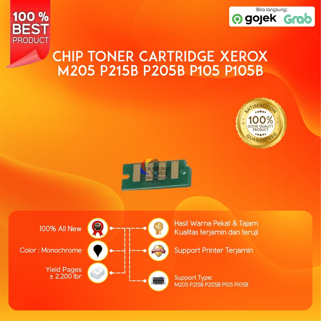 Chip Toner For Use in Xerox P105 M205 P215B P205B P105B M205B X-P205