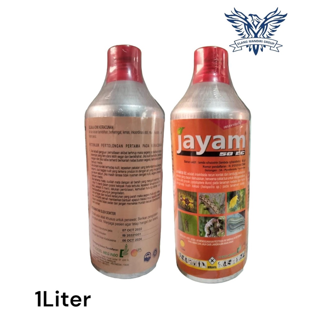 Insektisida JAYAM 50 EC 1 Liter Pembasmi Hama Ulat Gyarak Hama Ulat Pada semua Tanaman Bahan Aktif Lamda Sihalotrin MatadorAlmix Lynx Alika Buana ABAMIX