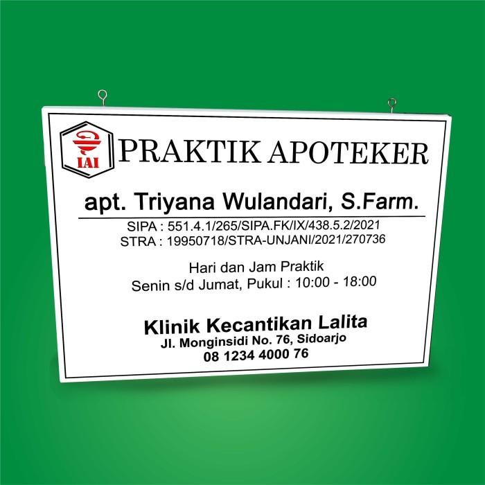

Paja Papan Nama Apotek / Apoteker