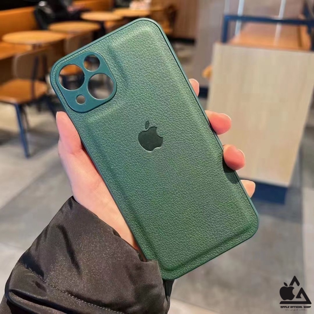 PREMIUM LEATHER CASE iPhone 14 PRO MAX 14 PLUS 13 PRO MAX FUZE SOFTCASE Kulit With Logo Apple Silicone Silikon Hardcase Camera Kamera Protection