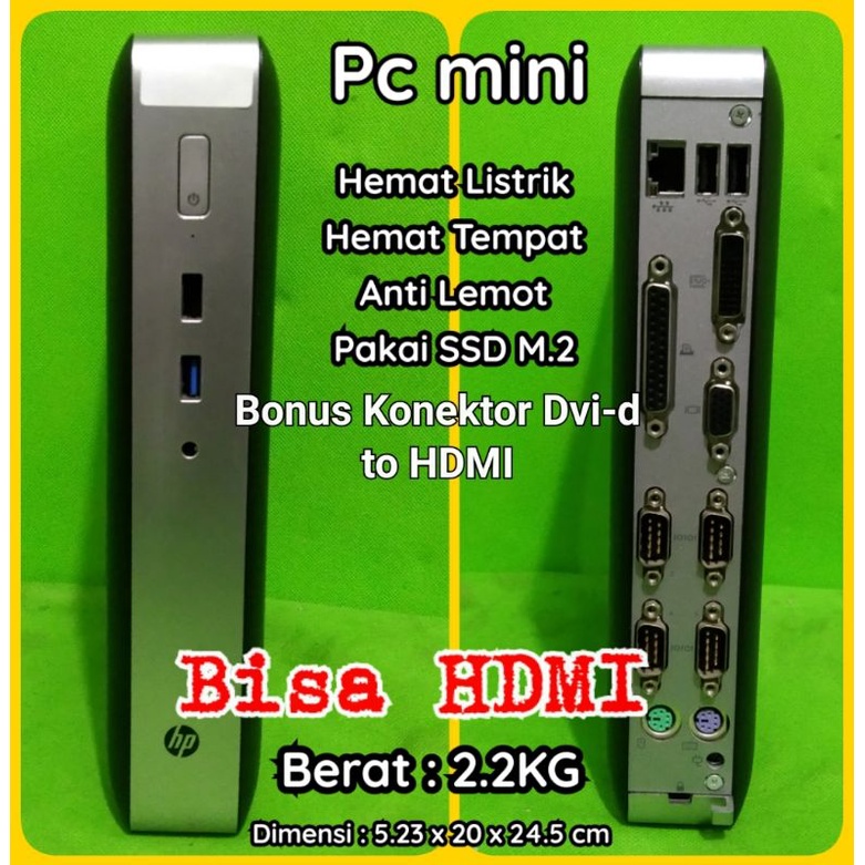 Pc Kasir mini pc Hp Thin client T628 Ram 8GB HDD 320GB