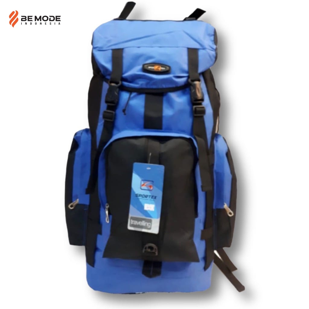 Tas Gunung Outdoor Carrier Keril 60L MURAH Adventure Ransel Backpack  60 Liter Water Resistant Anti Air Hobi Nanjak Caril Gede Muat Banyak Garansi Tali Putus - Air Bone