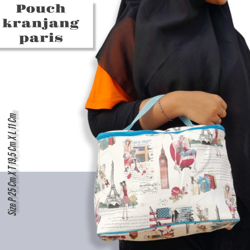 POUCH SKINCARE MOTIF MODEL KERANJANG/TAS KOSMETIK MURAH