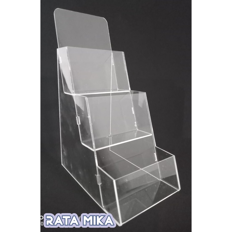 

Kotak Brosur Acrylic 3 susun, ukuran A6