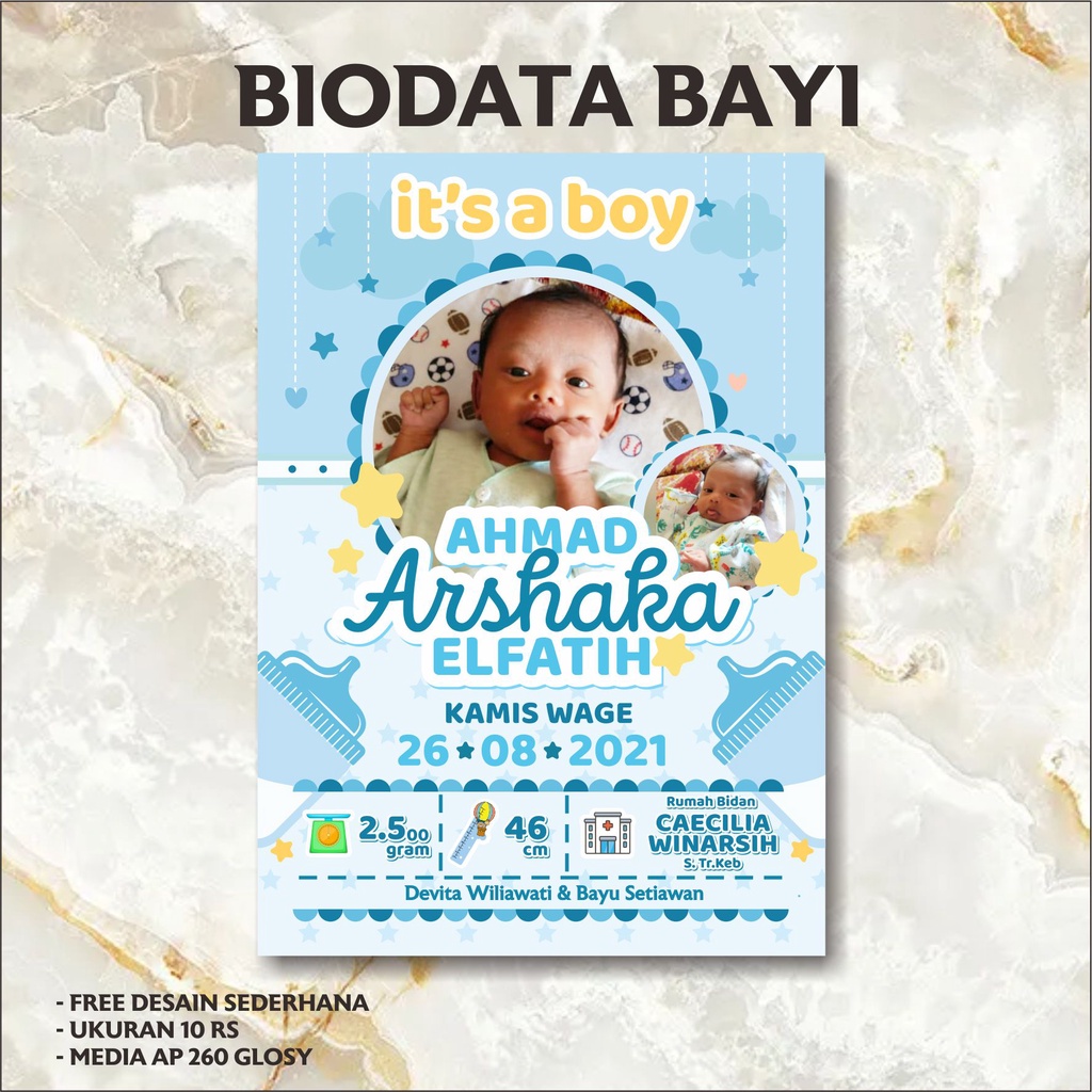 

BIODATA BAYI, BIODATA ANAK