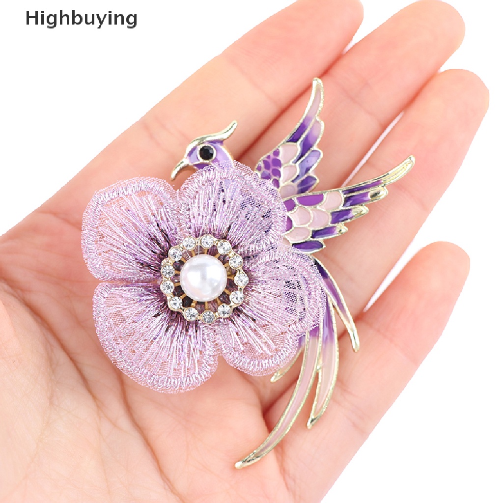 Hbid 1Pc Bros Berlian Imitasi Untuk Wanita Enamel Burung Pin Merak Fashion Bros Hadiah Glory