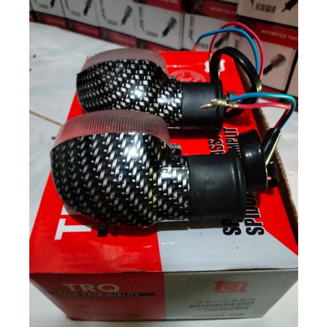 Lampu Sein Vixion Old Karbon 2 Buah  Kualitas Terbaik