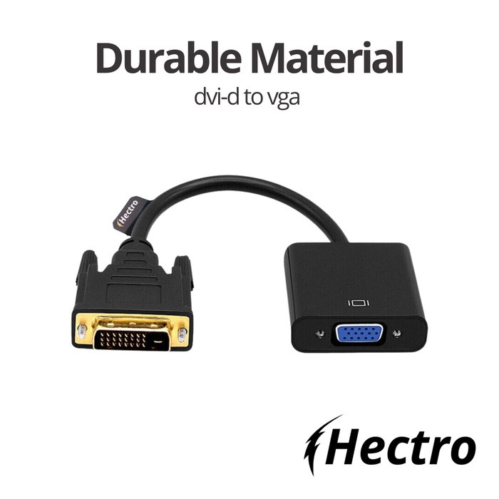 HECTRO DVI-D 24+1 To VGA HDTV Converter Monitor Cable DVI to VGA Aktif