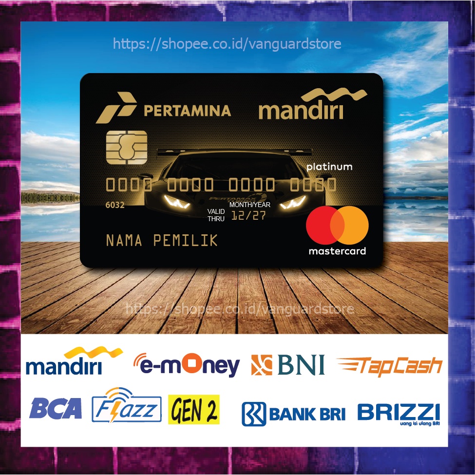 KARTU E MONEY E TOLL KARTU PERTAMINA MANDIRI DEBIT CREDIT EMONEY MANDIRI FLAZZ BCA BNI TAPCASH BRIZZI BRI - 1 SISI