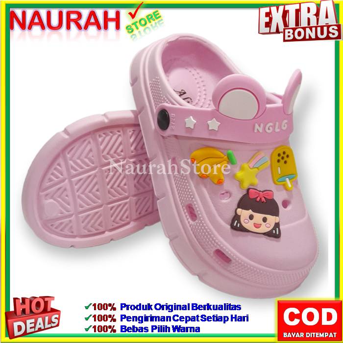 SANDAL ANAK ALINA E2022 A8 SENDAL FUJI VIRAL BAIM 100% ORIGINAL KUALITAS IMPORT SANDAL KODOK SANDAL CROS SANDAL BUAYA JELLY EVA RUBBER ANTI SLIP NYAMAN EMPUK LUCU