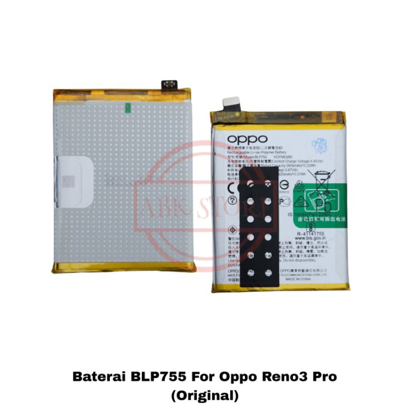 BATERAI BATTERY BLP755 FOR OPPO RENO3 PRO / RENO 3 PRO ORIGINAL GARANSI