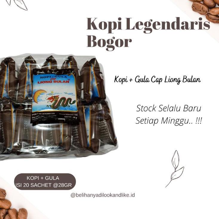 

✨ Kopi Gula Liong Bulan 1 Pack Isi 20 Bks x 28gr Kopi legend Khas Bogor murah