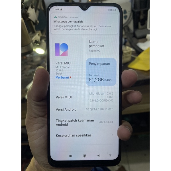 lcd redmi 9c original copotan