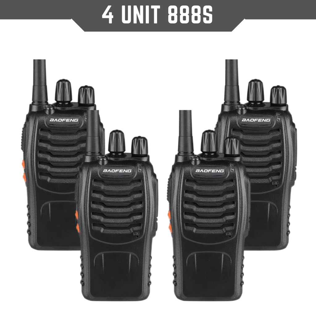 Paket 4 Unit Radio Handy Talky Bofeng BF 888s Single Band Original / HT Bopeng 888s UHF