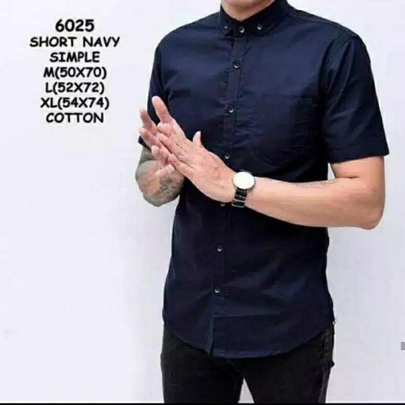 (BISA COD)KEMEJA PRIA LENGAN PENDEK BOYI TOP MAN CASUAL FORMAL KERJA