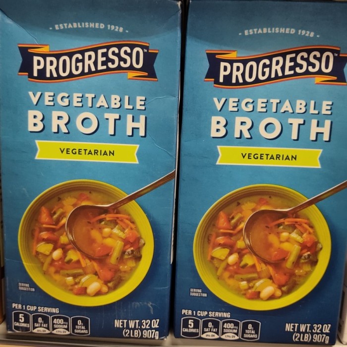 

PROGRESSO BROTH VEGETABLE VEGETARIAN 32 OZ | KALDU CAIR SAYURAN