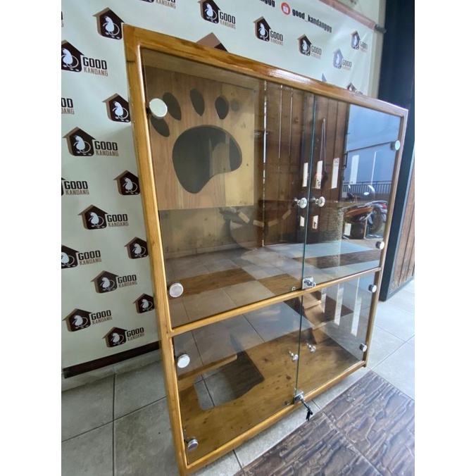 Kandang kucing model aquarium sedang