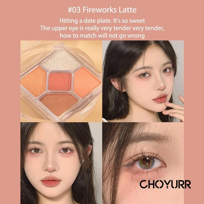 【COD】Korean Eyeshadow 5 Warna Pallete Matte Palet Waterproof Shimmer Eyeshadow Palette Tahan Lama Eye Makeup-CH