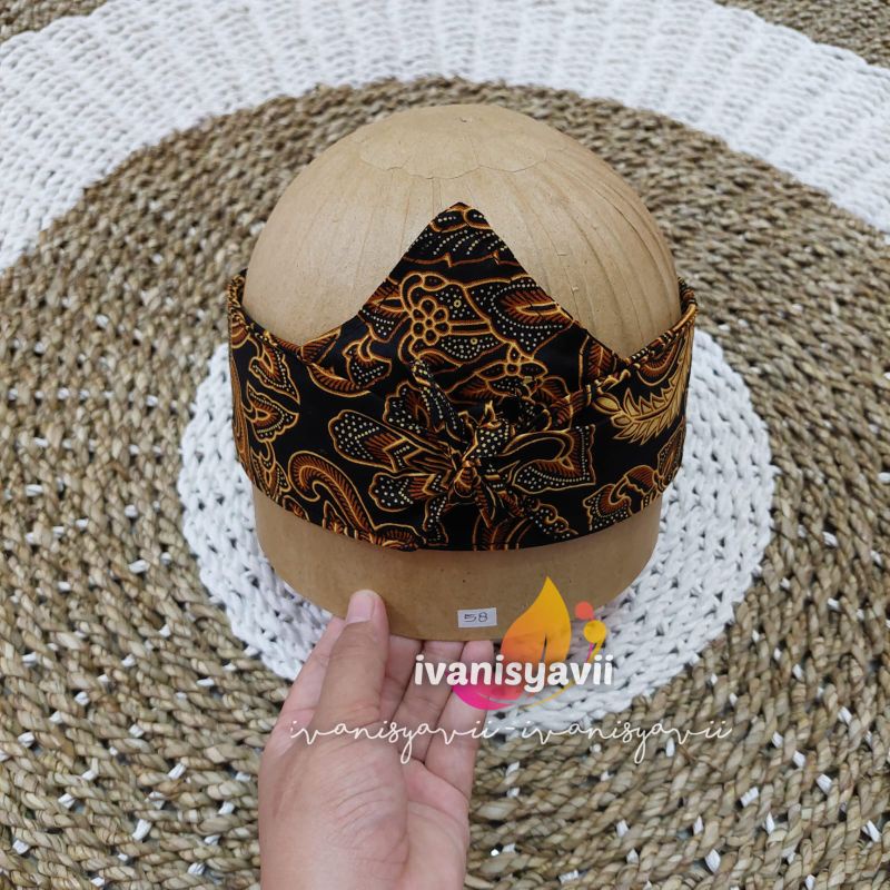 Iket Kepala Sunda / Udeng Instan - Motif Pisang Bali