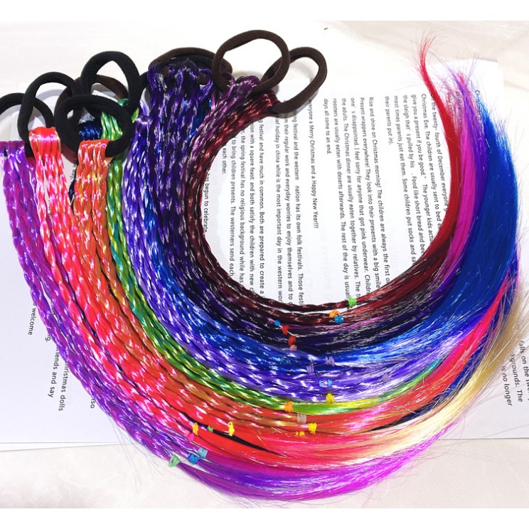 ⭐️𝐈𝐇𝐒 𝟐𝟖𝟑 𝐋𝐚𝐦𝐩𝐮𝐧𝐠⭐️Kuncir Kuda Elastis Model Rambut Palsu Untuk Anak Perempuan Fashion Braid Hair Band