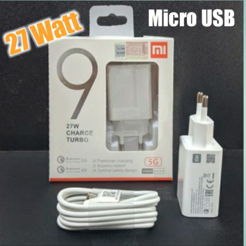 Charger Xiaomi micro USB fast charging 27W original