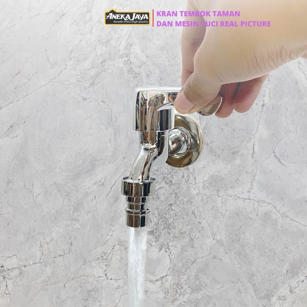 Kran Taman Tembok Mesin Cuci Multi Fungsi -  1/2 Inch Stainlees Anti Karat - High Quality