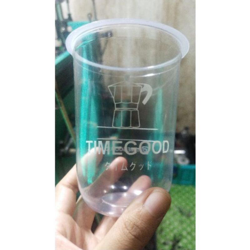promo gelas cup sablon 16 oz oval ,cup tebal,order 1000 pcs