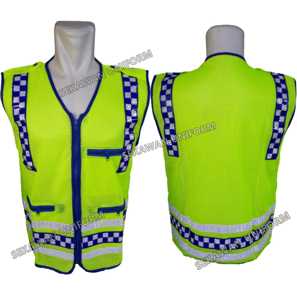 UNIFORM Rompi Baju Proyek / Rompi Kerja Safety / Rompi Lapangan Reflektif