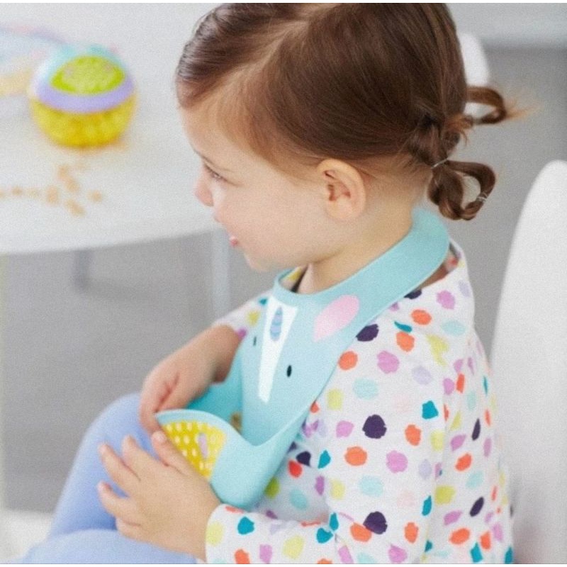 Skip Hop Zoo Silicone Bib - Celemek Makan Bayi &amp; Anak